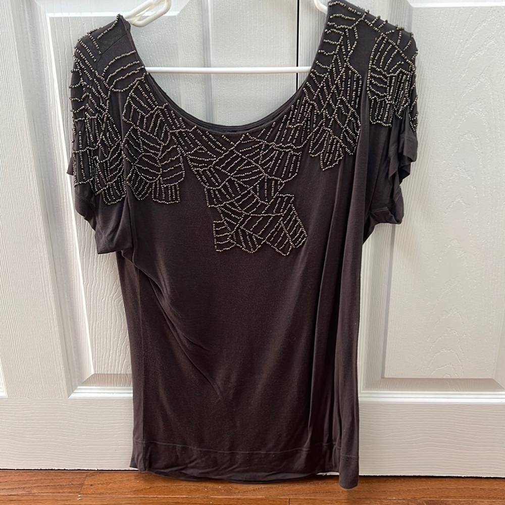 Gray beaded shirt